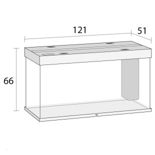 Medidas Acuario Juwel Rio 350 LED (negro, blanco o madera)