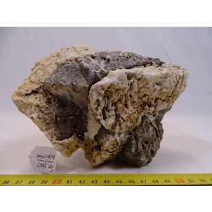 piedra amano negra mediana con dos tonos muy marcados