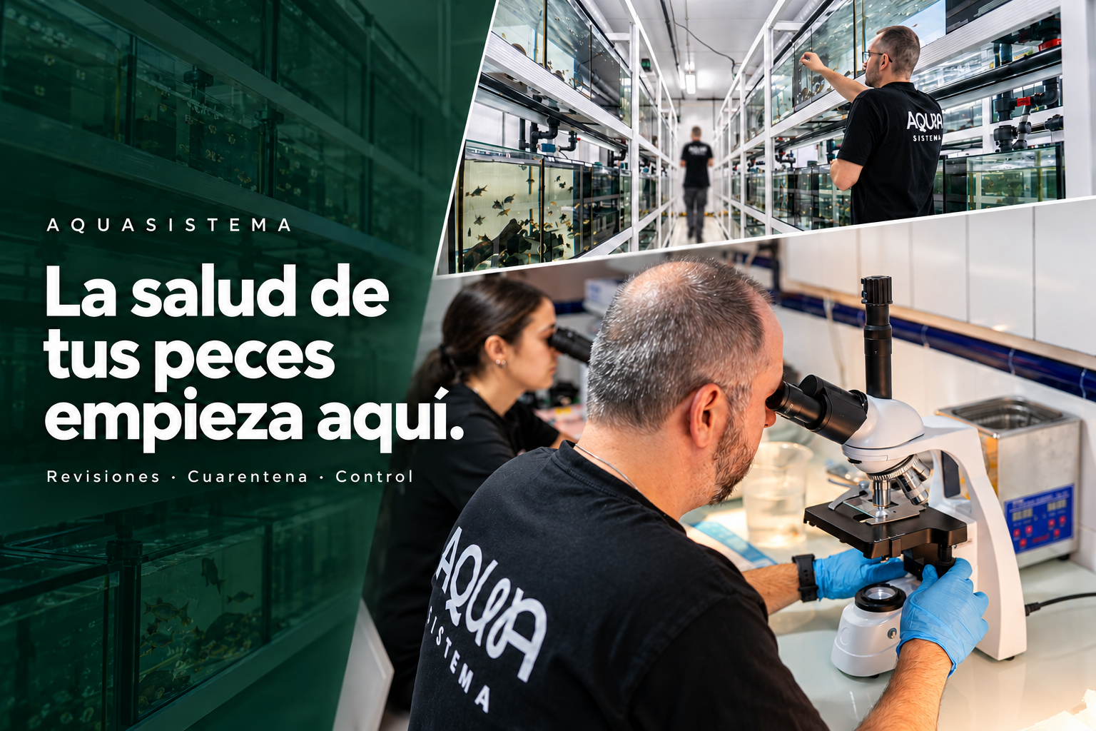 Peces sanos, cuarentenas y revisión